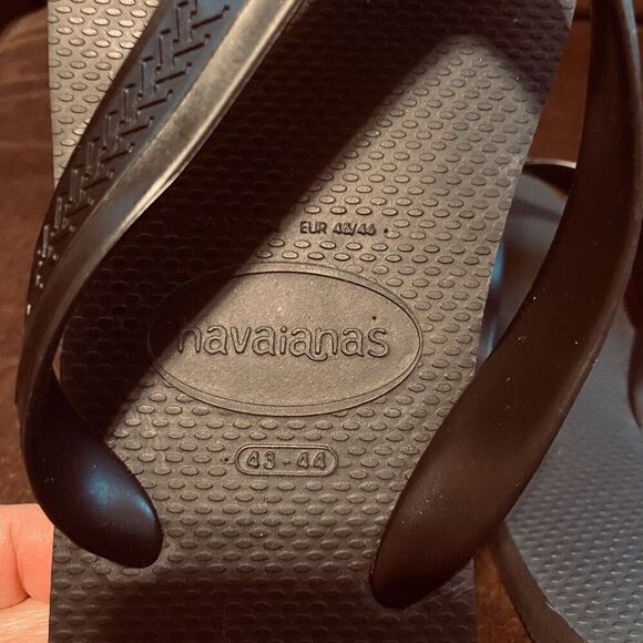 Super Rare Extra Wide Thong Straps Havaianas Mens Black 11/12 US 45/46 EUR main image 7